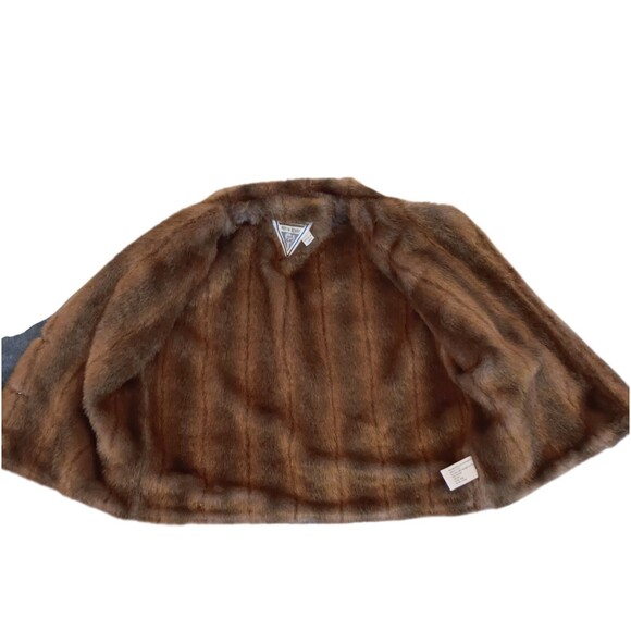 VTG Denim Jacket With Faux Fur Collar And Cuffs By Marvin Richards Women’s Large - Picture 3 of 13